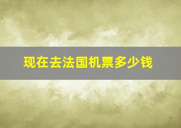 现在去法国机票多少钱