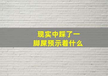 现实中踩了一脚屎预示着什么