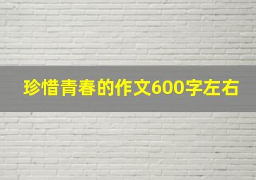 珍惜青春的作文600字左右