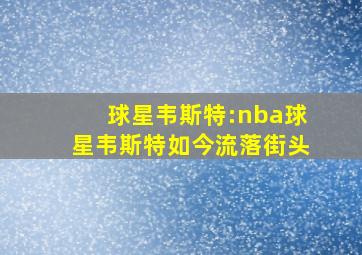 球星韦斯特:nba球星韦斯特如今流落街头