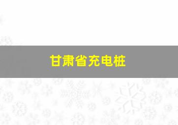 甘肃省充电桩