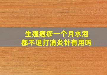 生殖疱疹一个月水泡都不退打消炎针有用吗