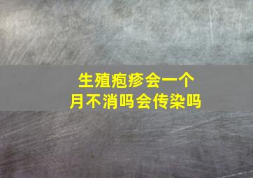 生殖疱疹会一个月不消吗会传染吗