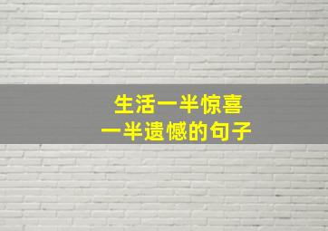 生活一半惊喜一半遗憾的句子