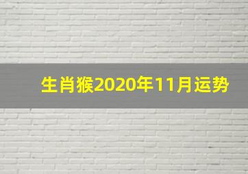 生肖猴2020年11月运势