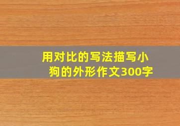 用对比的写法描写小狗的外形作文300字