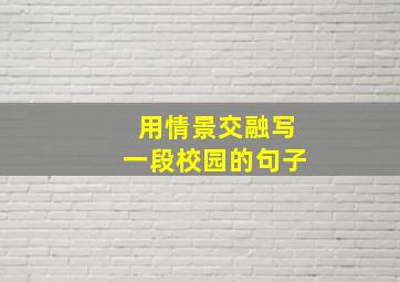 用情景交融写一段校园的句子