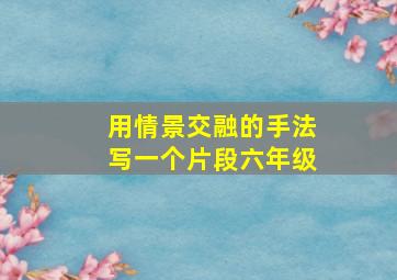 用情景交融的手法写一个片段六年级