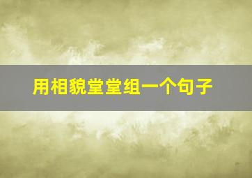 用相貌堂堂组一个句子