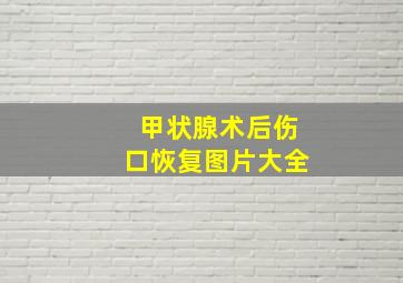 甲状腺术后伤口恢复图片大全