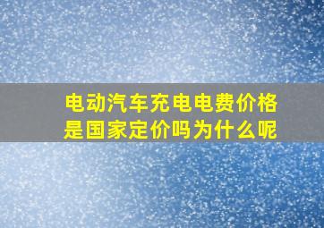 电动汽车充电电费价格是国家定价吗为什么呢