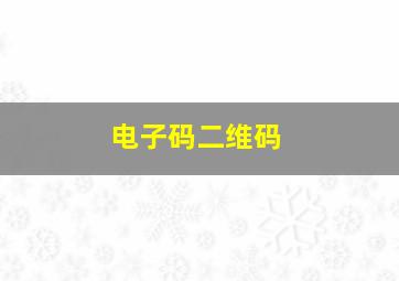 电子码二维码