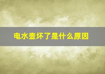 电水壶坏了是什么原因