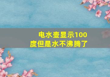 电水壶显示100度但是水不沸腾了