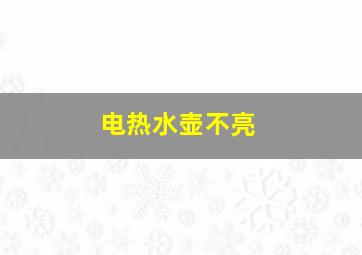 电热水壶不亮