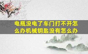 电瓶没电了车门打不开怎么办机械钥匙没有怎么办