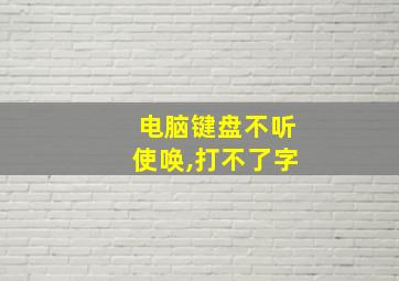 电脑键盘不听使唤,打不了字