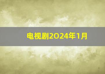 电视剧2O24年1月