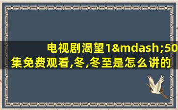 电视剧渴望1—50集免费观看,冬,冬至是怎么讲的