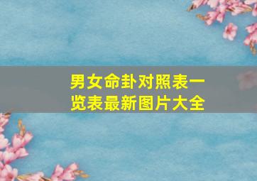 男女命卦对照表一览表最新图片大全