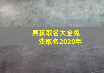 男孩取名大全免费取名2020年