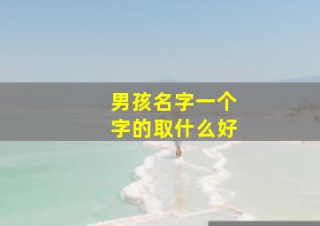 男孩名字一个字的取什么好