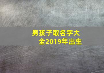 男孩子取名字大全2019年出生