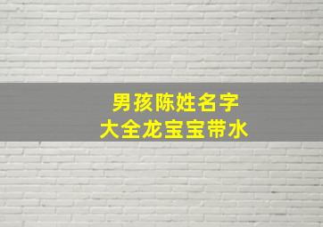 男孩陈姓名字大全龙宝宝带水