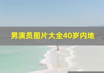 男演员图片大全40岁内地