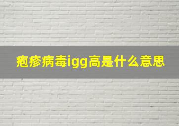 疱疹病毒igg高是什么意思