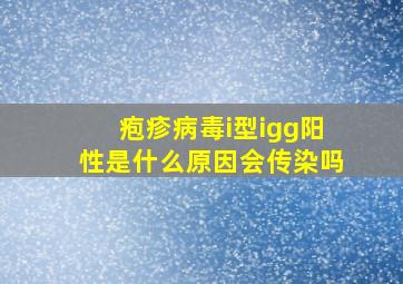 疱疹病毒i型igg阳性是什么原因会传染吗