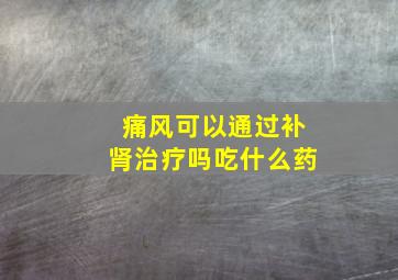 痛风可以通过补肾治疗吗吃什么药