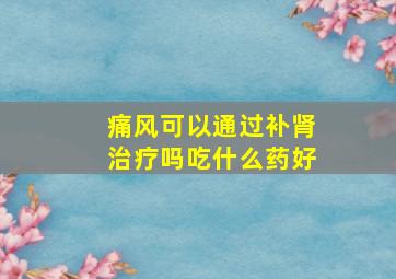 痛风可以通过补肾治疗吗吃什么药好