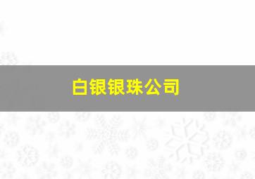 白银银珠公司