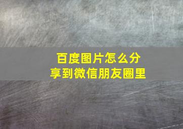 百度图片怎么分享到微信朋友圈里