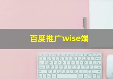 百度推广wise端