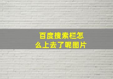 百度搜索栏怎么上去了呢图片