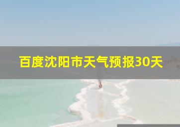 百度沈阳市天气预报30天