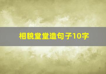 相貌堂堂造句子10字