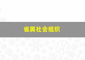 省属社会组织