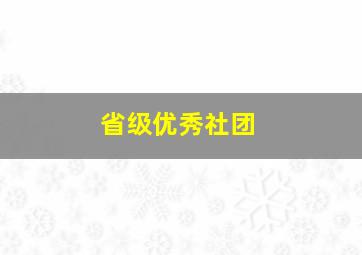 省级优秀社团