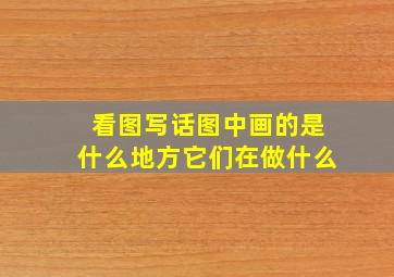 看图写话图中画的是什么地方它们在做什么