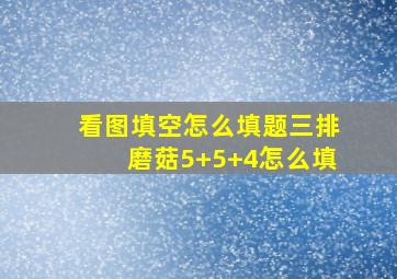 看图填空怎么填题三排磨菇5+5+4怎么填