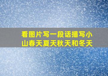 看图片写一段话描写小山春天夏天秋天和冬天