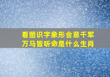 看图识字象形会意千军万马皆听命是什么生肖