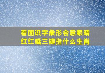 看图识字象形会意眼晴红红嘴三瓣指什么生肖