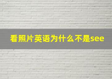 看照片英语为什么不是see