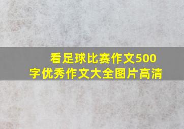 看足球比赛作文500字优秀作文大全图片高清