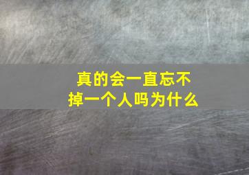 真的会一直忘不掉一个人吗为什么