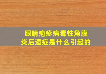 眼睛疱疹病毒性角膜炎后遗症是什么引起的